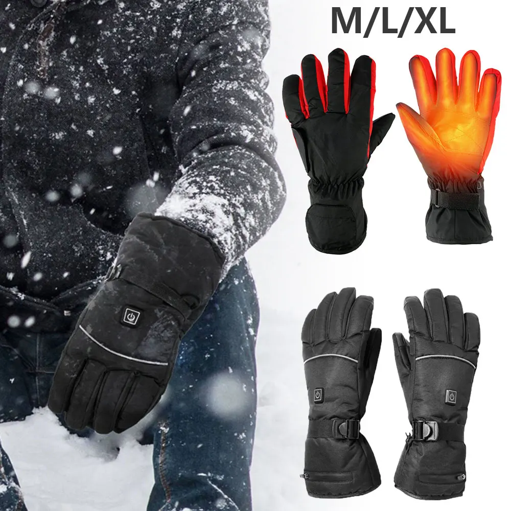 

Winter Electric Heated Gloves Touch Screen Battery Powered Cycling Motorcycle Gloves for Hunting Fishing Skiing Camping Hiking