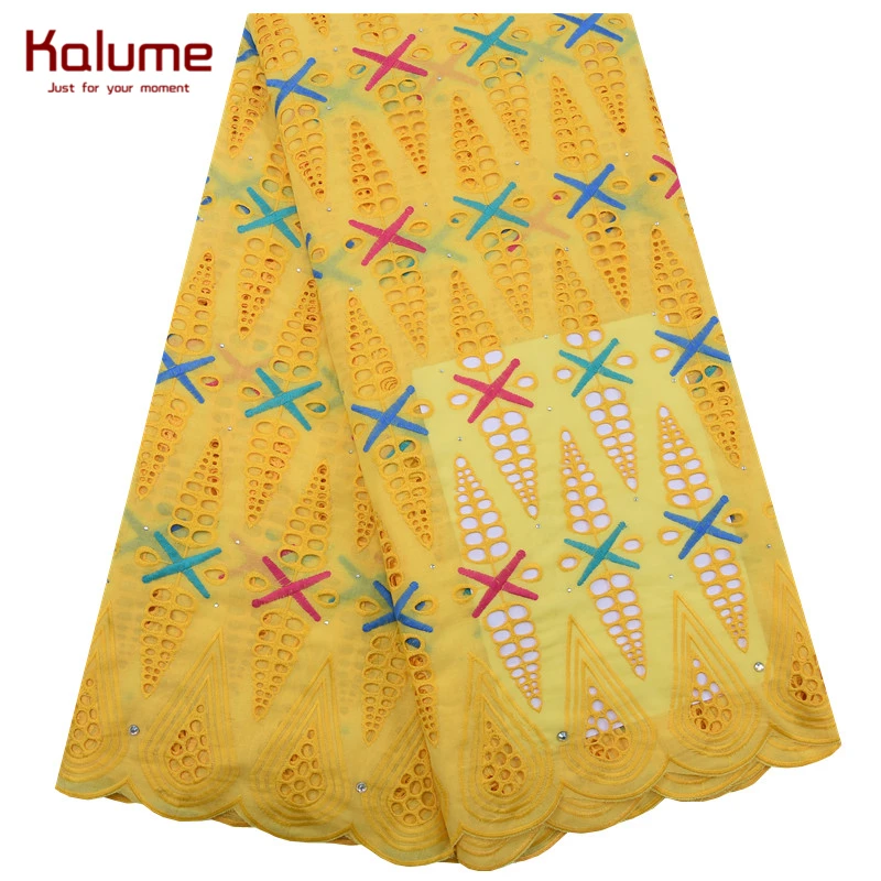 Kalume Новое поступление африканская кружевная ткань новейшие отверстия
