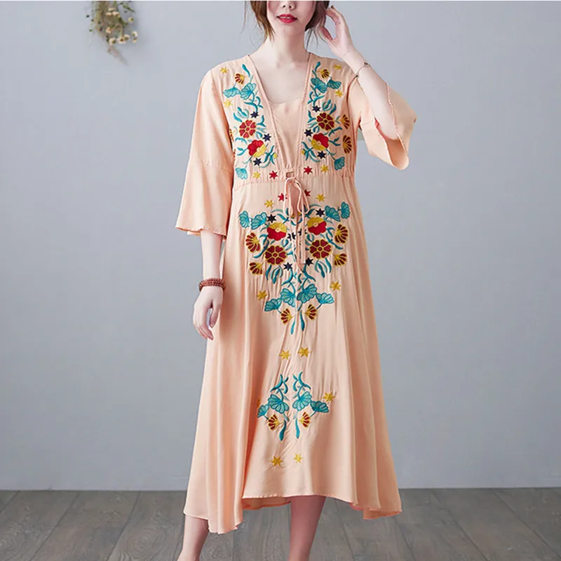 2021 Новое поступление с расклешенными рукавами модное женское летнее платье