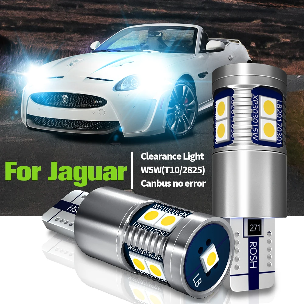 

2pcs LED Clearance Light Parking Bulb Lamp W5W T10 194 Canbus No Error For Jaguar S-TYPE 2 XF 1 XJ XK 8 X-TYPE 2001-2009