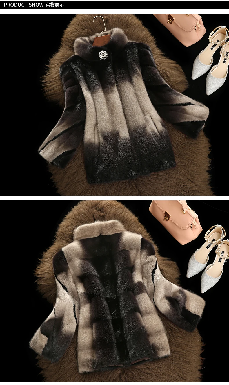 inverno новая полностью из норки шуба curto alero de Диаманте moda generoso de vison casaco de pele das mulheres
