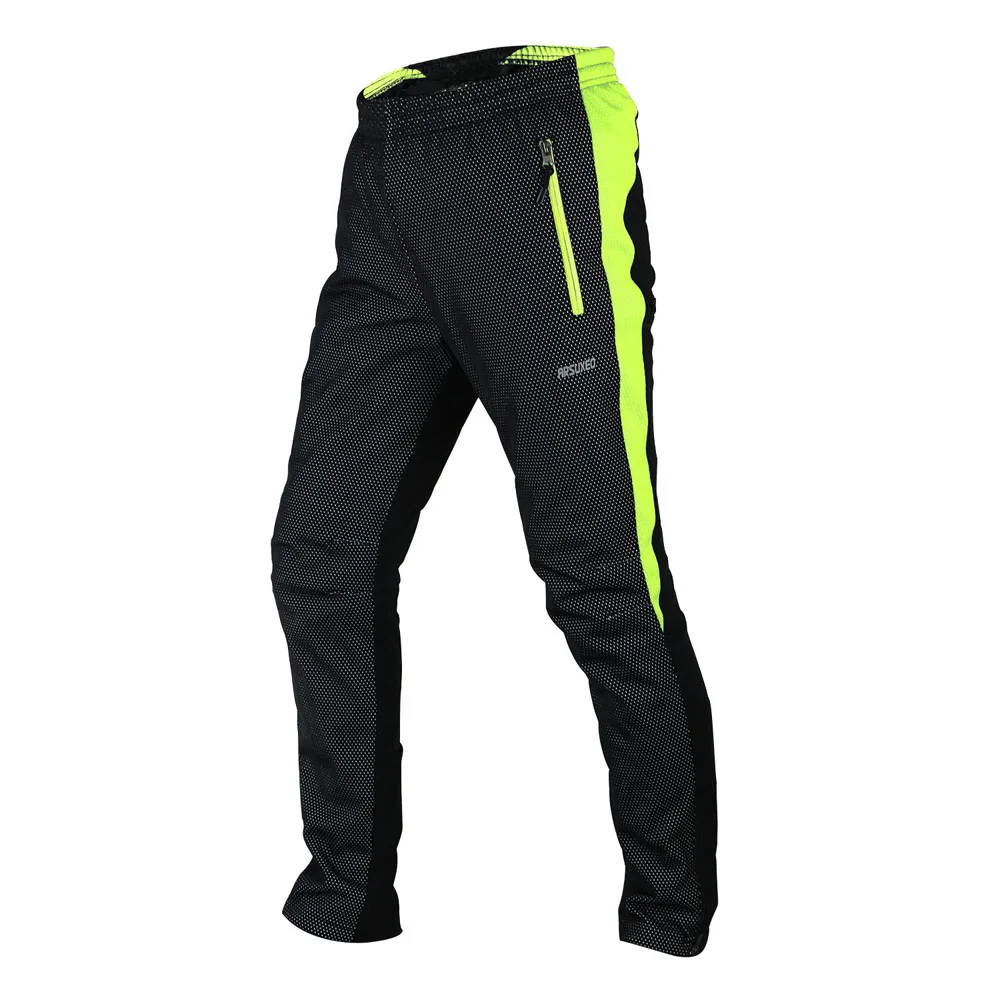 ARSUXEO мужские велосипедные штаны зимние ветрозащитные Брюки Колготки теплые