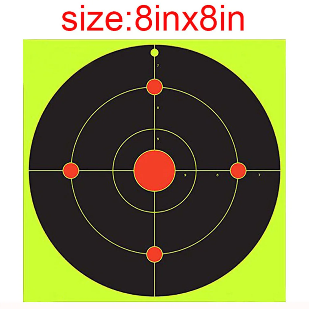 

20 Pcs Fluorescent Green Shooting Target Shooting Sticker Bow Arrow Darts Supplies Aiming Sticker