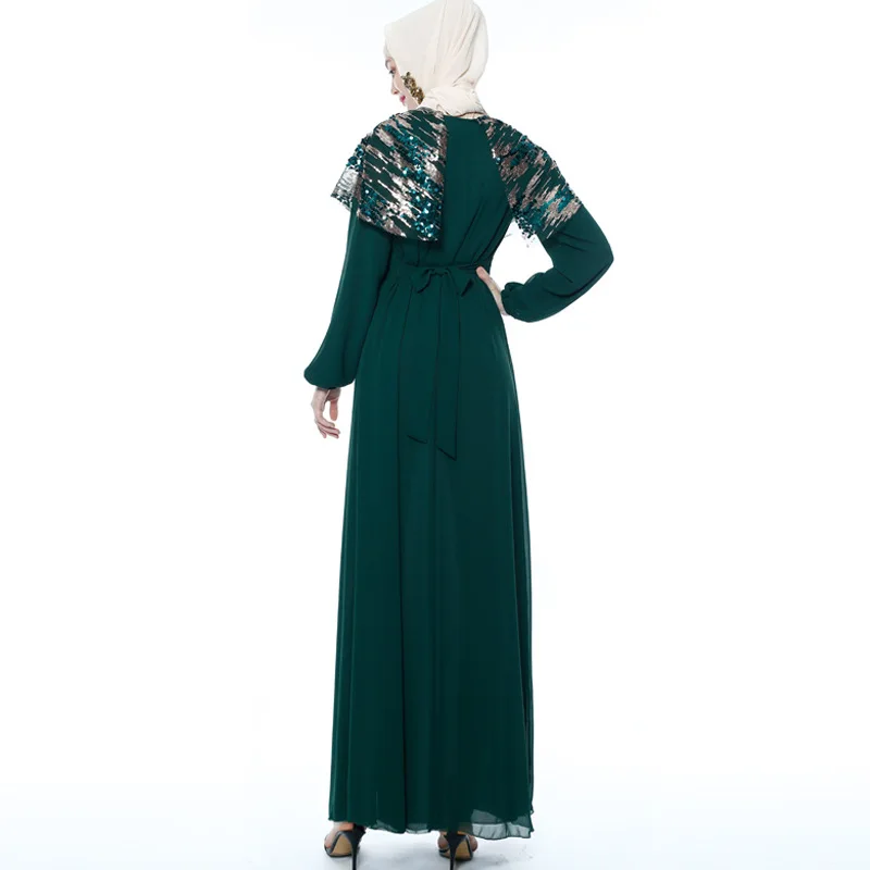 2019 abaya Дубай мусульманский костюм халат-кимоно Бангладеш одеяние мусульмане