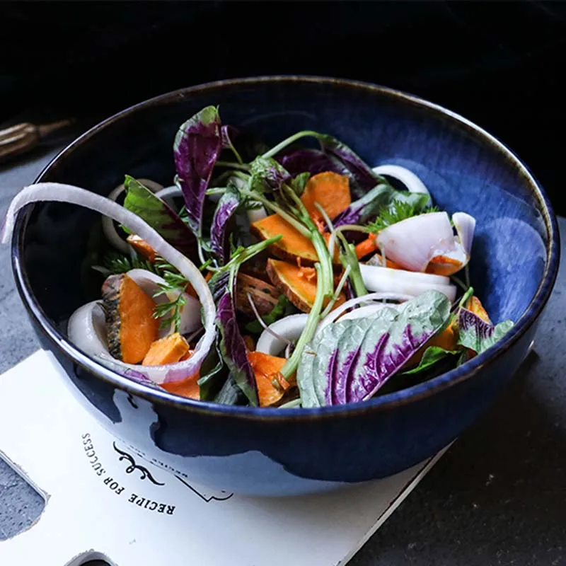 FANCITY большая миска в японском стиле Салатница креативная для лапши керамическая