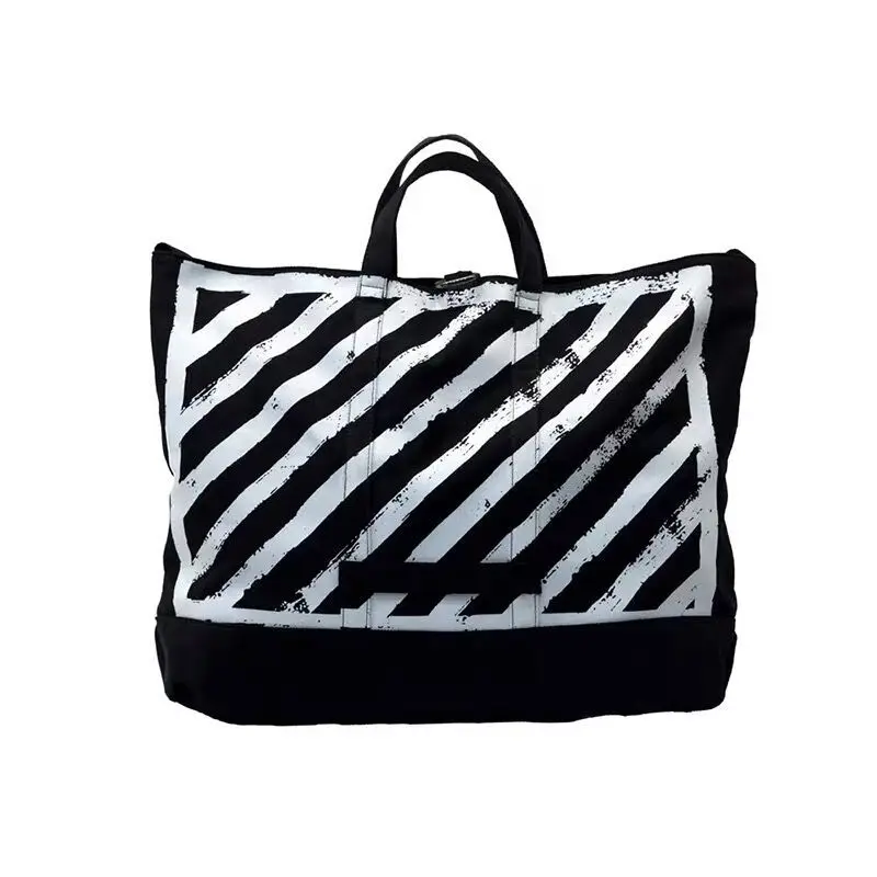 

High street wind canvas bag Tote shoulder diagonal handbag tide