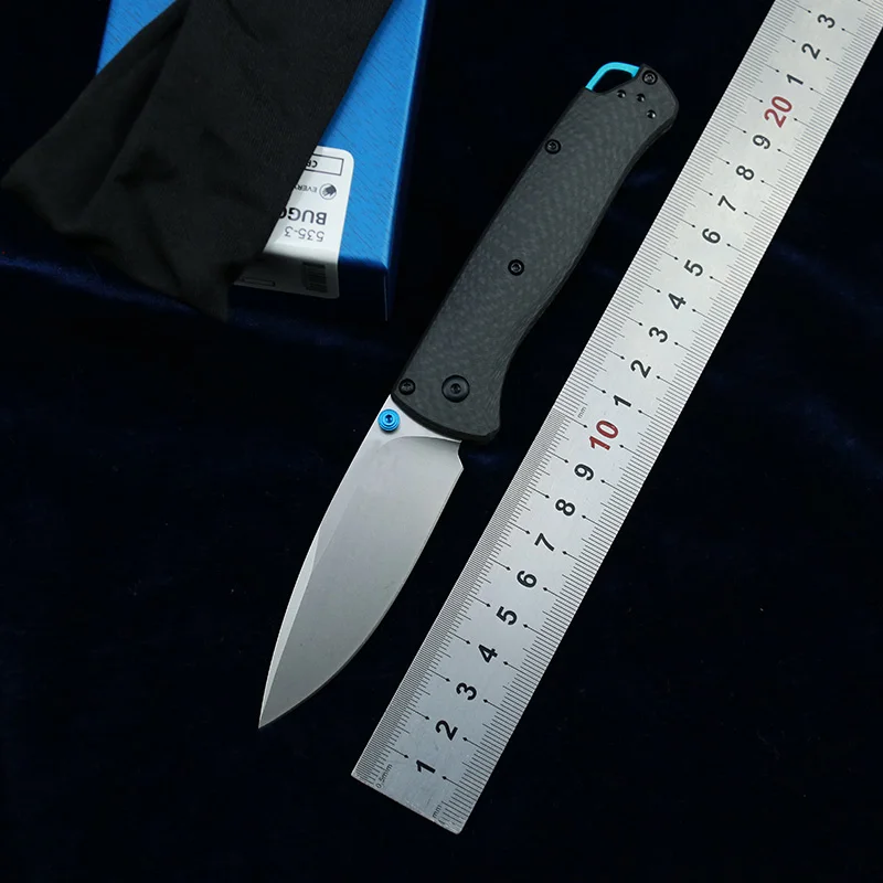 

LEMIFSHE 535BK Настоящее лезвие D2 535-3 Ручка из углеродного волокна складной карманный инструмент для выживания EDC кухонный лагерь Охота универсал...