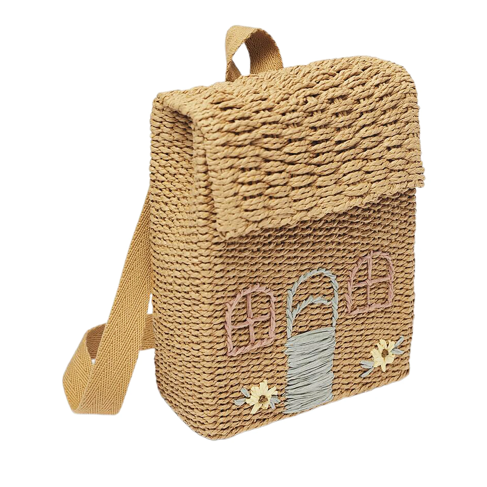 

Stylish Fashion Straw Backpack Girls Beach Adjustable Shoulder Package