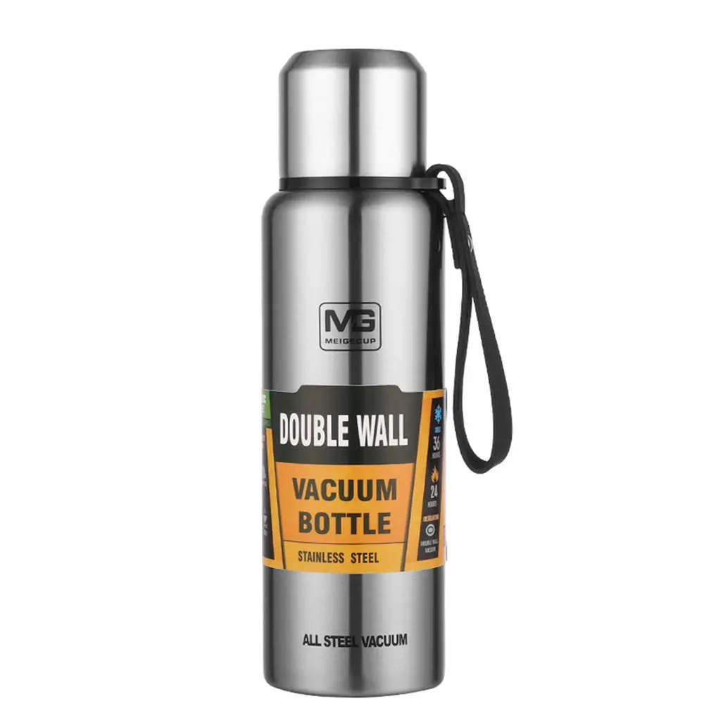 

1PCS 750Ml Stainless Steel Vacuum Flask Insulated Water Bottle Car Portable Travel Coffee Cup With Leakproof Lid Cup