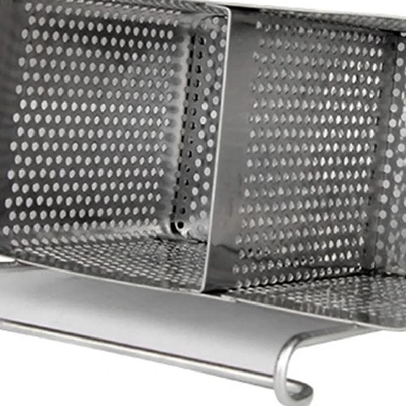 

Stainless Steel Chopsticks Holder Hanging Cutlery Drying Basket Tableware Drainer with Hooks Kitchen Utensil