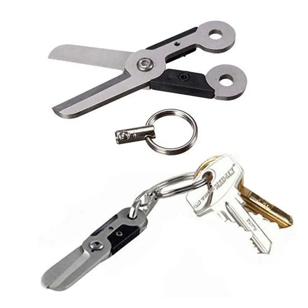 Многофункциональный брелок с пружинной защелкой анти потеря из нержавеющей