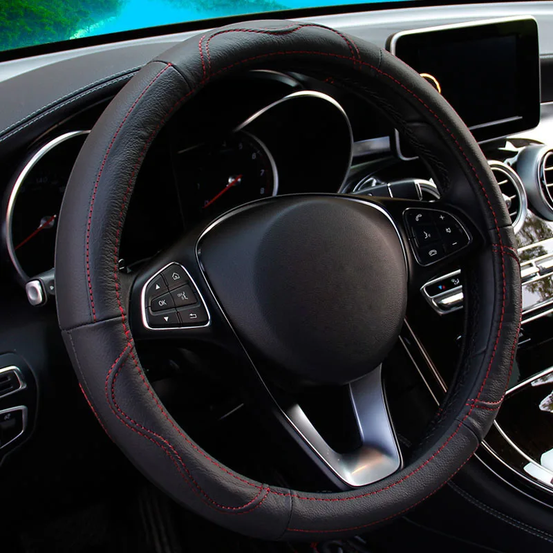 Чехол рулевого колеса автомобиля из натуральной коровьей кожи для Chevy Malibu Cruze Camaro