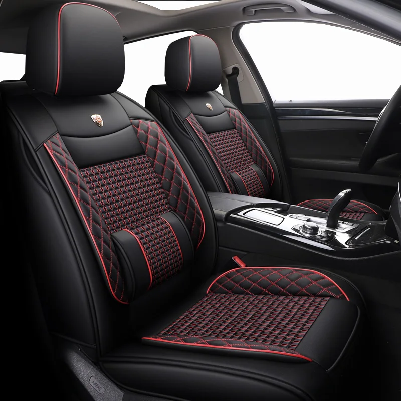Новинка кожаные и ледяные шелковые чехлы для автомобильных сидений Mitsubishi outlander 3