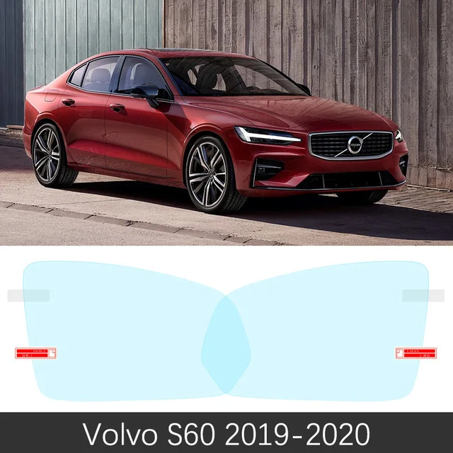 Для VOLVO S60 2001~ полное покрытие противотуманная пленка зеркало заднего вида противотуманные аксессуары Rdesign 2003 2006 2009 2011 - Название цвета: S60 2019-2020