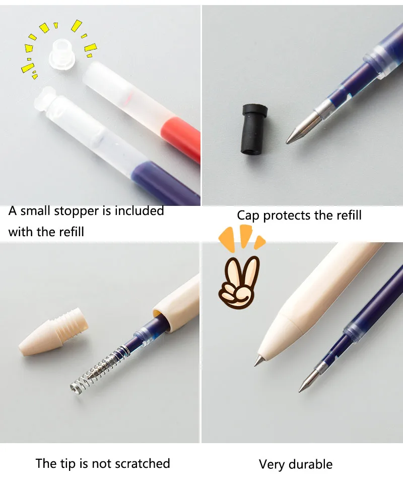 0 5 мм нейтральный цвет синий черный Большие размеры пресс тип стержни для гелевых