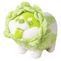 japanese vegetable elf lovely cabbage shiba lnu plush pillow toy creative kawaii creative rookie pillow gift for girlfriend