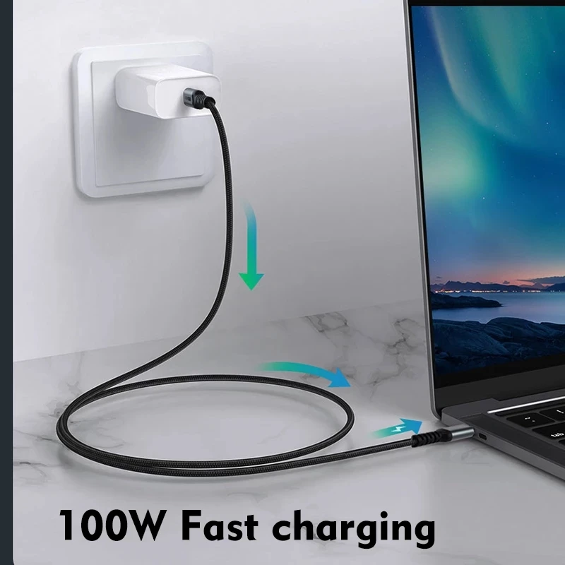 USB C к кабель для быстрой зарядки 3 1 Gen 2 100 Вт PD 20 в/5A 4K @ 60 Гц 10 Гбит/с Macbook Pro/Air DELL Xiaomi |