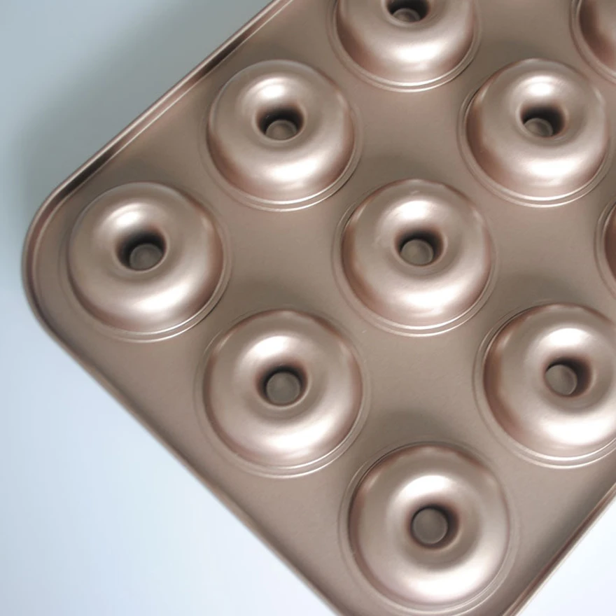 Форма для торта в виде пончика сковорода из пищевой стали с 12 отверстиями