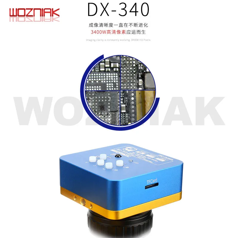 MECHANIC DX-340 многофункциональная промышленная камера 3400 Вт пикселей CMOS камера микроскопа HDMI USB HD камера