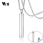 Минималистичные ожерелья Vnox для женщин и мужчин, цвет может быть открыт, цилиндрическая фотография