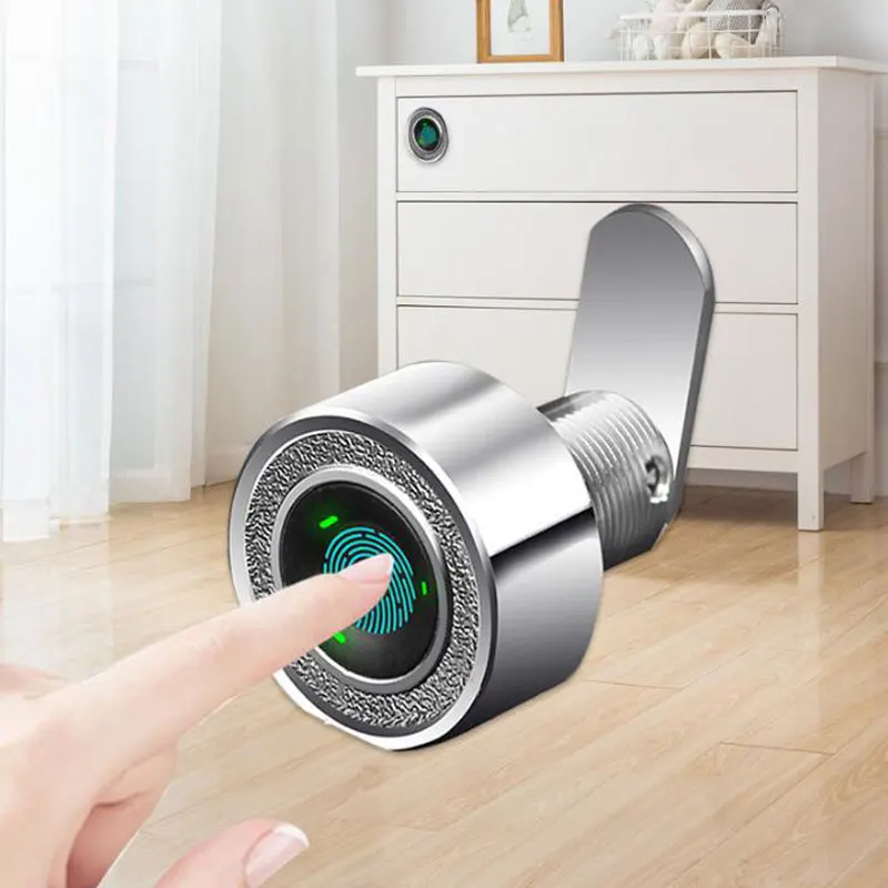 

Cabinet Lock Smart Fingerprint Lock Biometric Drawer Lock 30 Fingerprints Rechargeable Keyless Electronic Lock
