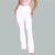 Хлопковые белые повседневные расклешенные джинсы с высокой талией для женщин, новинка весны 2021, облегающие обтягивающие джинсовые брюки, офисные женские джинсовые расклешенные брюки - изображение