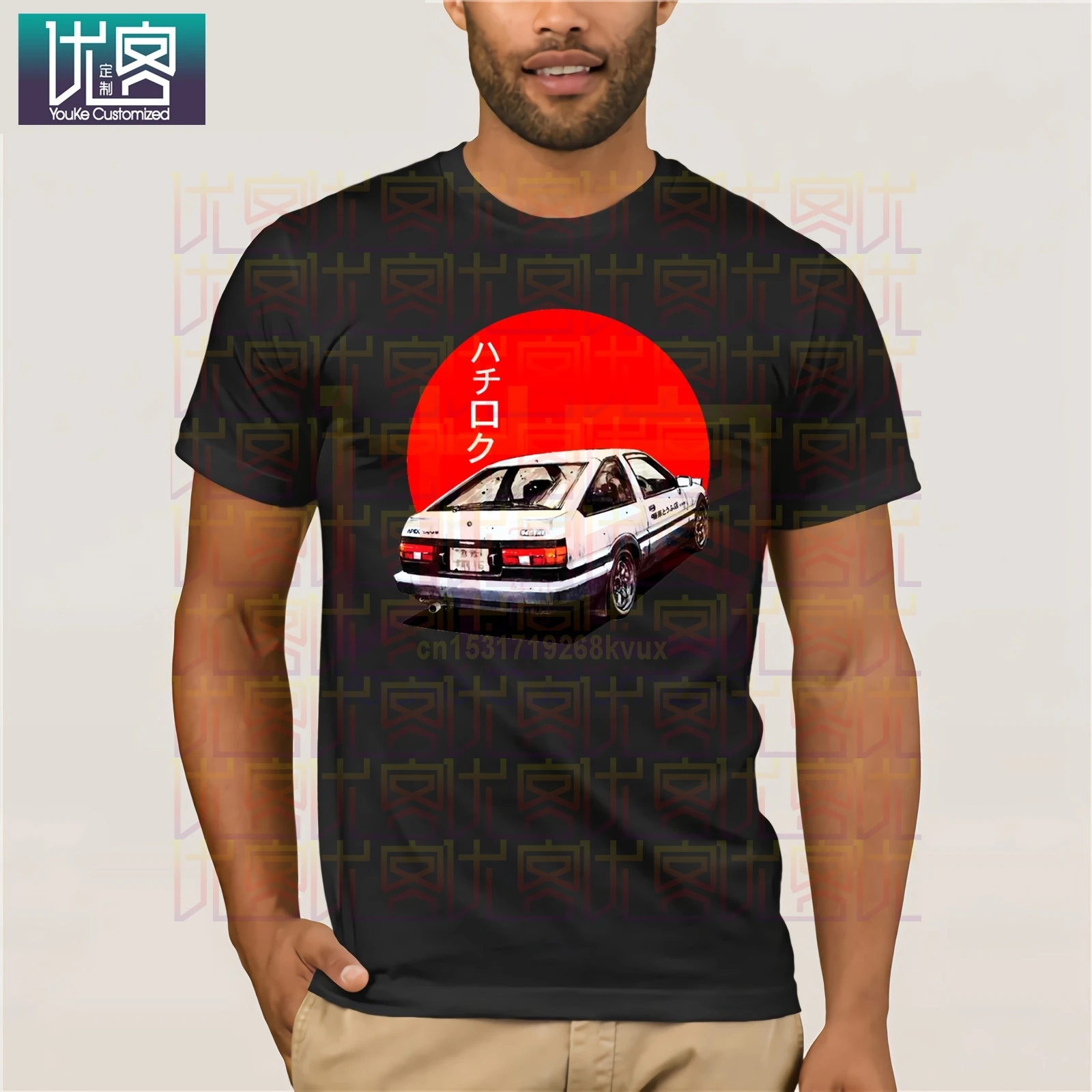 Ae86 Initial D Trueno футболка из японского фильма популярная одежда с круглым вырезом 100%