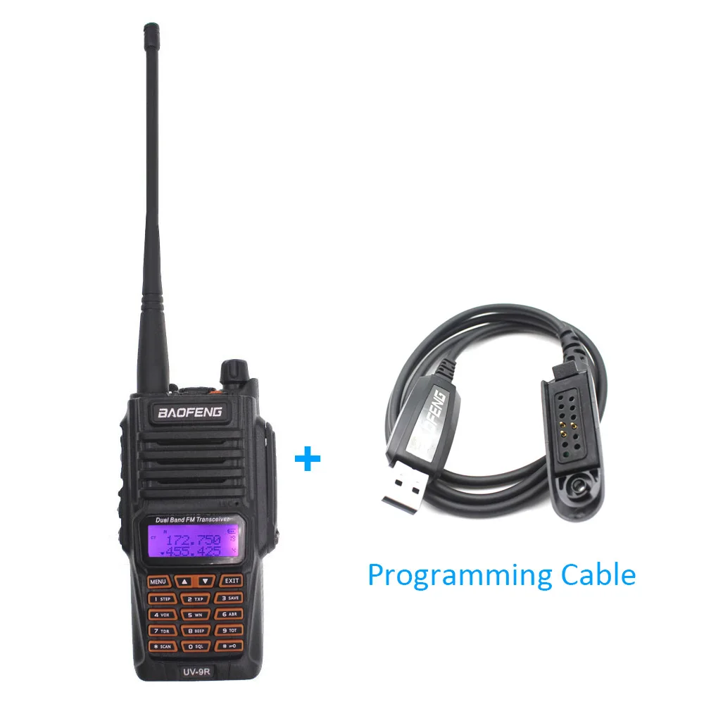 UV-9R-USB Baofeng UV-9R рация 2200 мАч IP67 Водонепроницаемый 136-174/400-520 МГц двухдиапазонный двойной режим ожидания двухстороннее радио UV9R - Цвет: UV-9R-USB