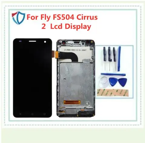 for Fly FS504 Cirrus 2 LCD Display +Touch Screen Digitizer Assembly Replacement Free Shipping | Мобильные телефоны и