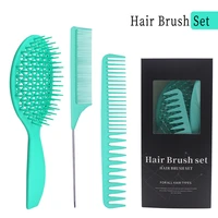 hot sale detangling hair brush hair comb set head massage brush for curly hair barber accessories hair care styling tools