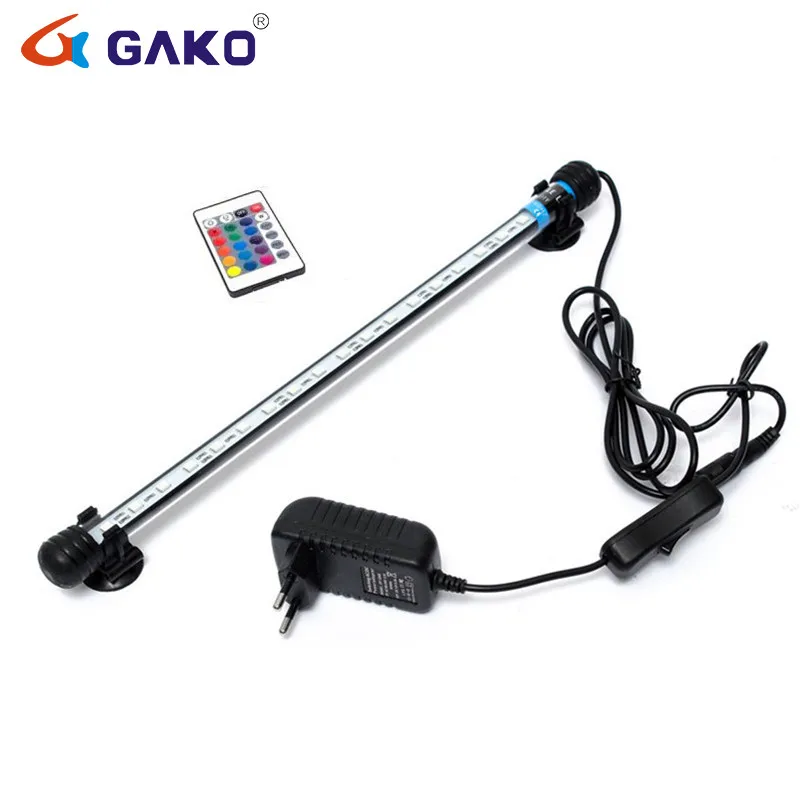 Аквариумный светодиодный RGB светильник с дистанционным управлением 47 см | Дом и