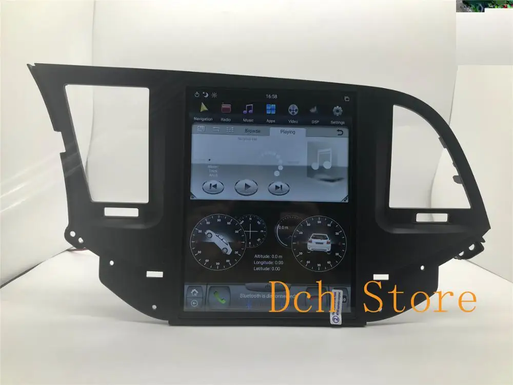 Автомобильный DVD плеер Tesla Style 10 4 дюйма Android 9 0 GPS навигация для Hyundai ELANTRA 2016 2017 2018 PX6