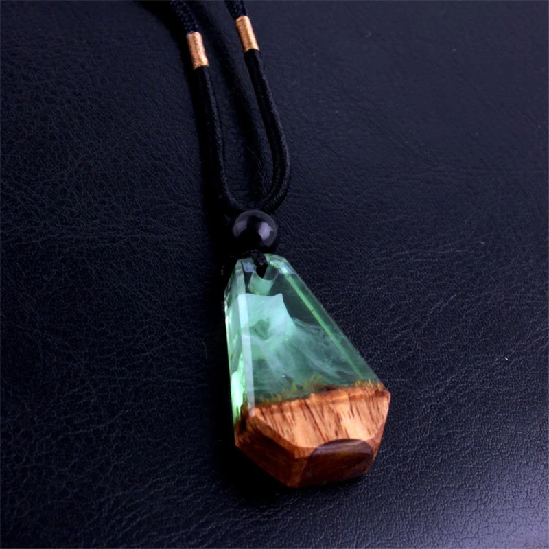 Высококачественное ожерелье с кулоном модная цепочка на свитер сине-зеленая