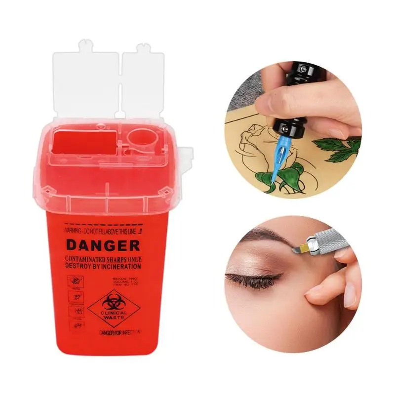 1 шт. Медицинский пластиковый контейнер для тату биоопасная игла удаления