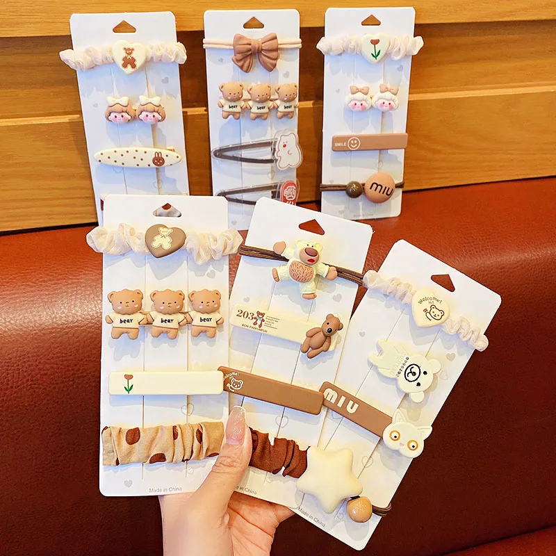 Заколки для волос девочек 4 шт./компл. милые детские заколки кремового цвета с