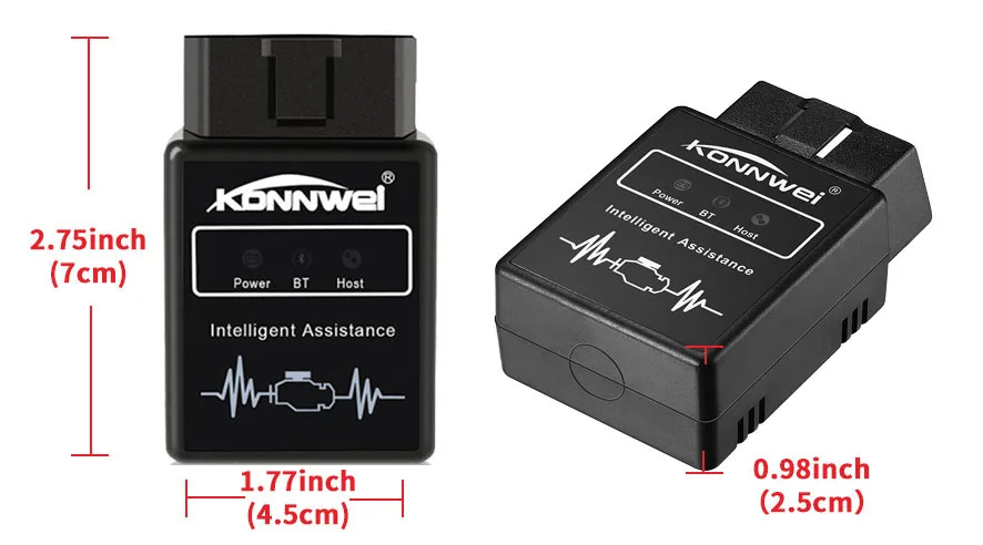 KONNWEI KW912 ELM327 Elm 327 Bluetooth OBD2 сканер для телефона Android Считыватель кодов ошибок