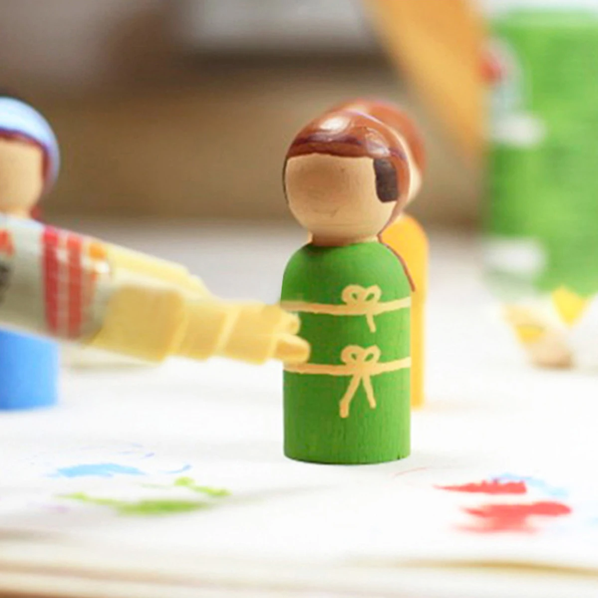 40 шт. деревянные кукольные колышки для детских кукол | Дом и сад