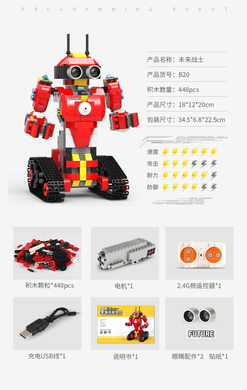 

STEM TOYS DIY blocks programmable APP Wifi 2.4Ghz remote control RC robot toys