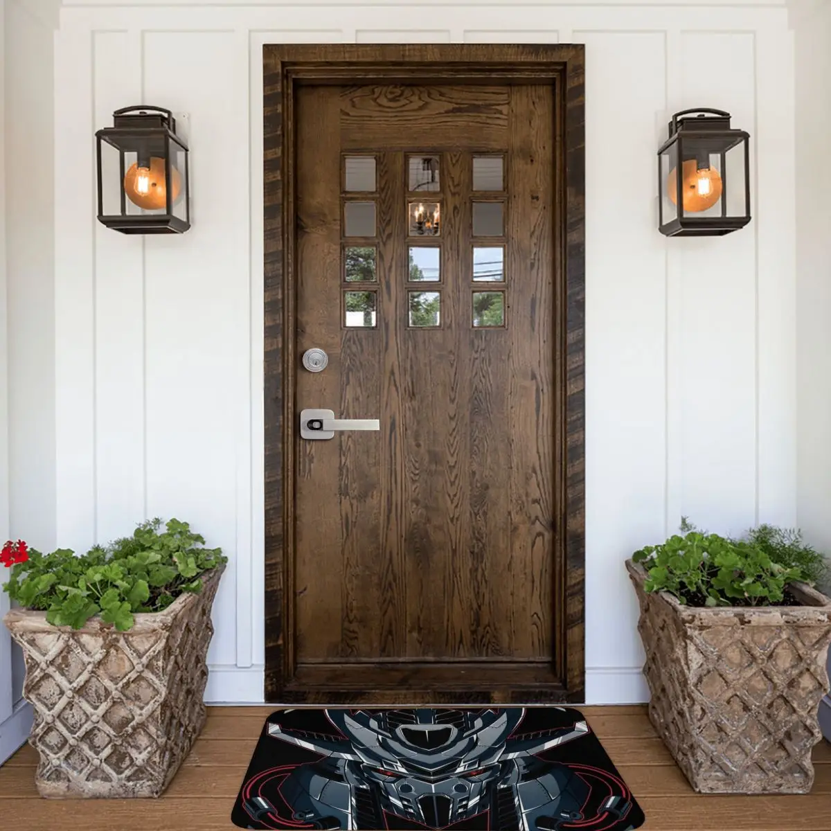 Коврик для иллюстрации головы робота коврик ног ванной нескользящий туалета