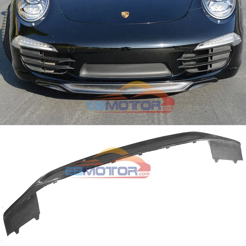 Передний спойлер из настоящего углеродного волокна для PORSCHE 911 991 Targa & Carrera 4/4S/S 12 16