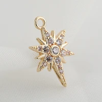 six star zircon pendant 14k gold jewelry color necklace pendant custom material jewelry accessories