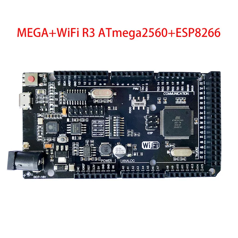 MEGA R3 ATmega2560 Mega+ WiFi R3 ATmega 2560 UNO+ WiFi R3 ATmega 328P модуль ESP8266 32 Мб памяти USB-TTL CH340G совместим с Arduino NodeMCU WeMos - Цвет: MEGA R3 ATmega2560