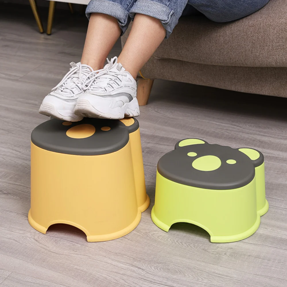 

1Pc Anti-skid Children Stool Household Small Low Stool Cartoon Stool for Home