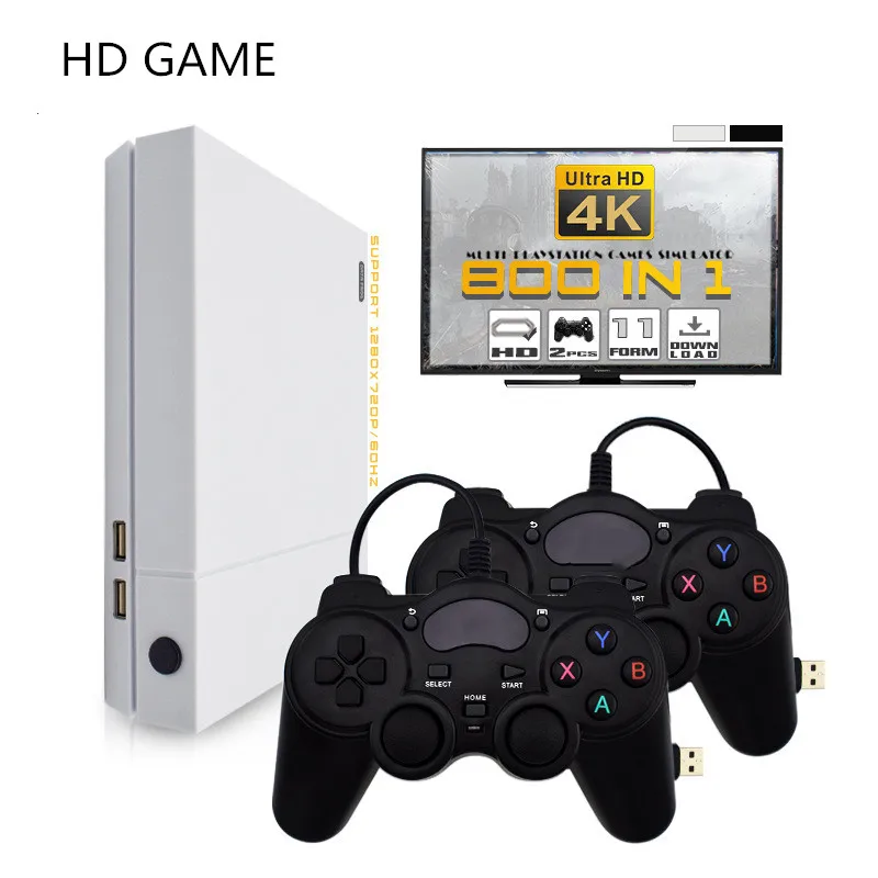 HD игровая консоль Встроенный 800 классический выход HDMI 64 бит 4K tv семья ретро видеоигры консоль
