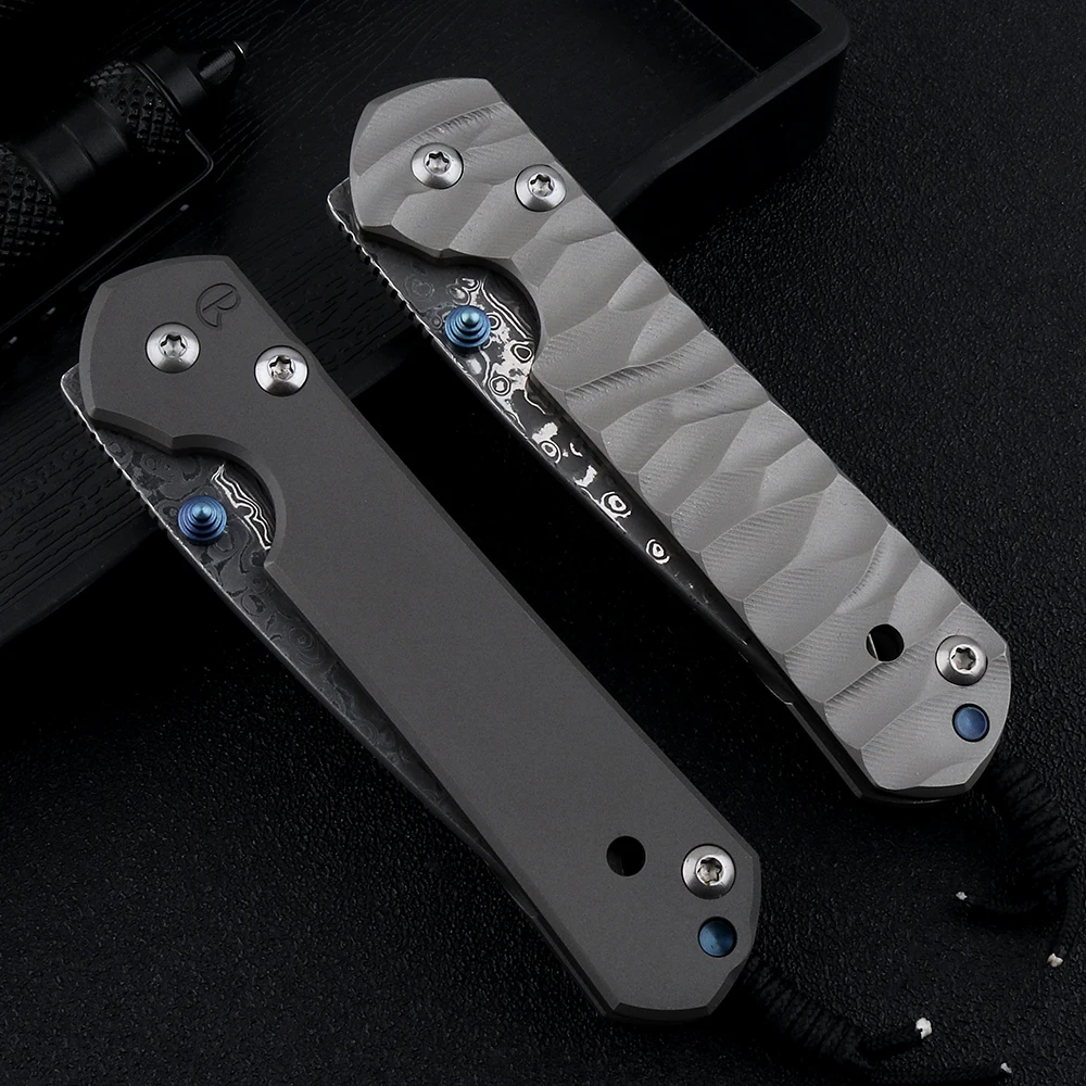OEM Sebenza Складной нож лезвие из Дамасского VG10 титанового сплава ручка уличный для