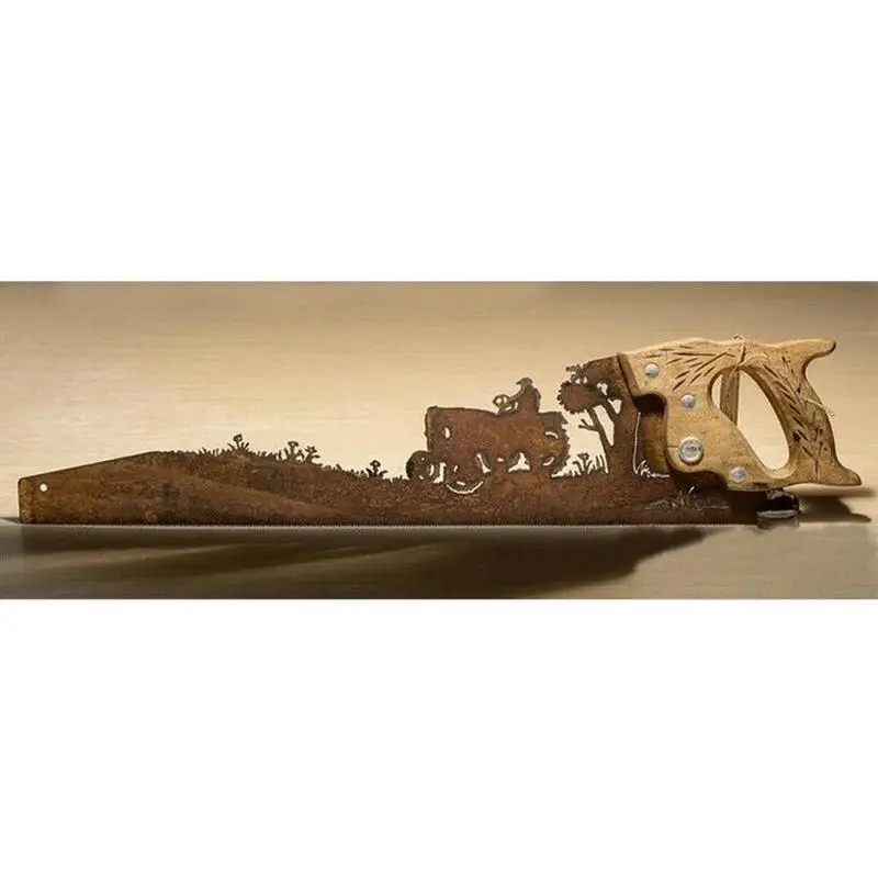 

Retro Creative Metal Art Wall Decoration Hand Saw Vintage Wall Woodworking Farm Metal Decor Garden Art Recycled Art Gift