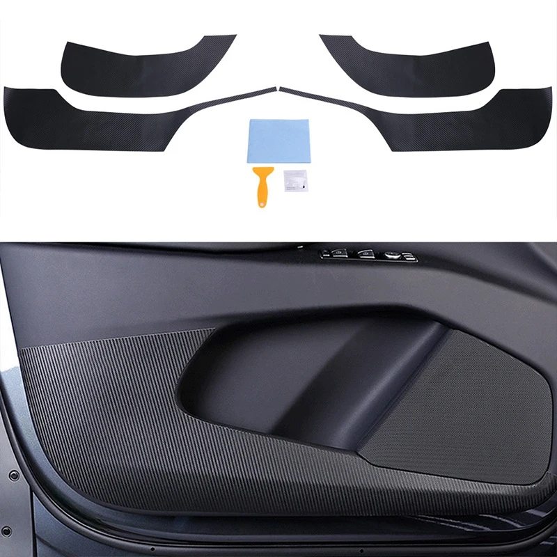 

NEW-Car Door Anti Kick Pad Protection Side Edge Film Protector Stickers for Tesla Model 3 2017-2021