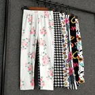 Новинка 2021, весенне-летние леггинсы для девочек, детские штаны с милым цветочным принтом, узкие брюки для девочек, детская одежда, брюки для девочек