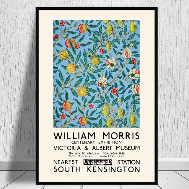 

William Morris The Victoria and Albert Museum Exhibition Painting Posters and Prints Wall Art Pictures for Living Room
