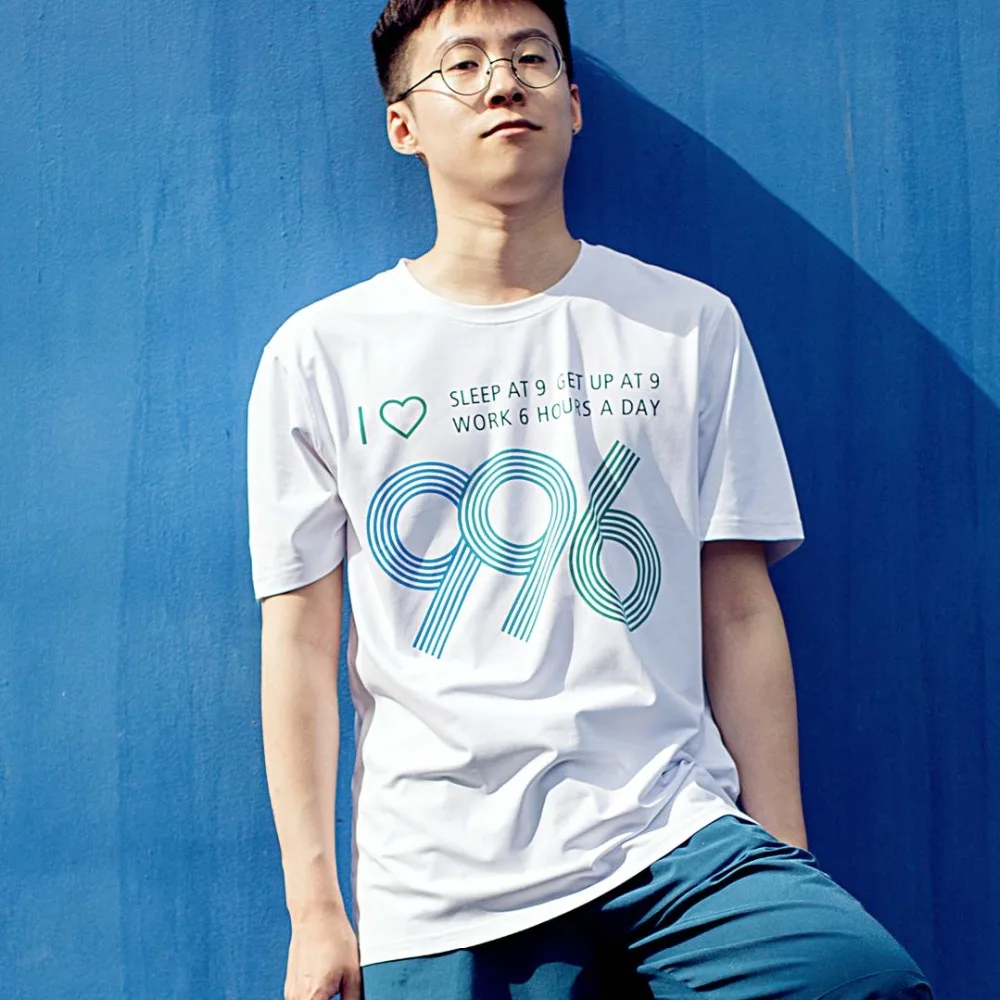 Zenph Летняя мужская футболка с круглым вырезом и коротким рукавом светильник